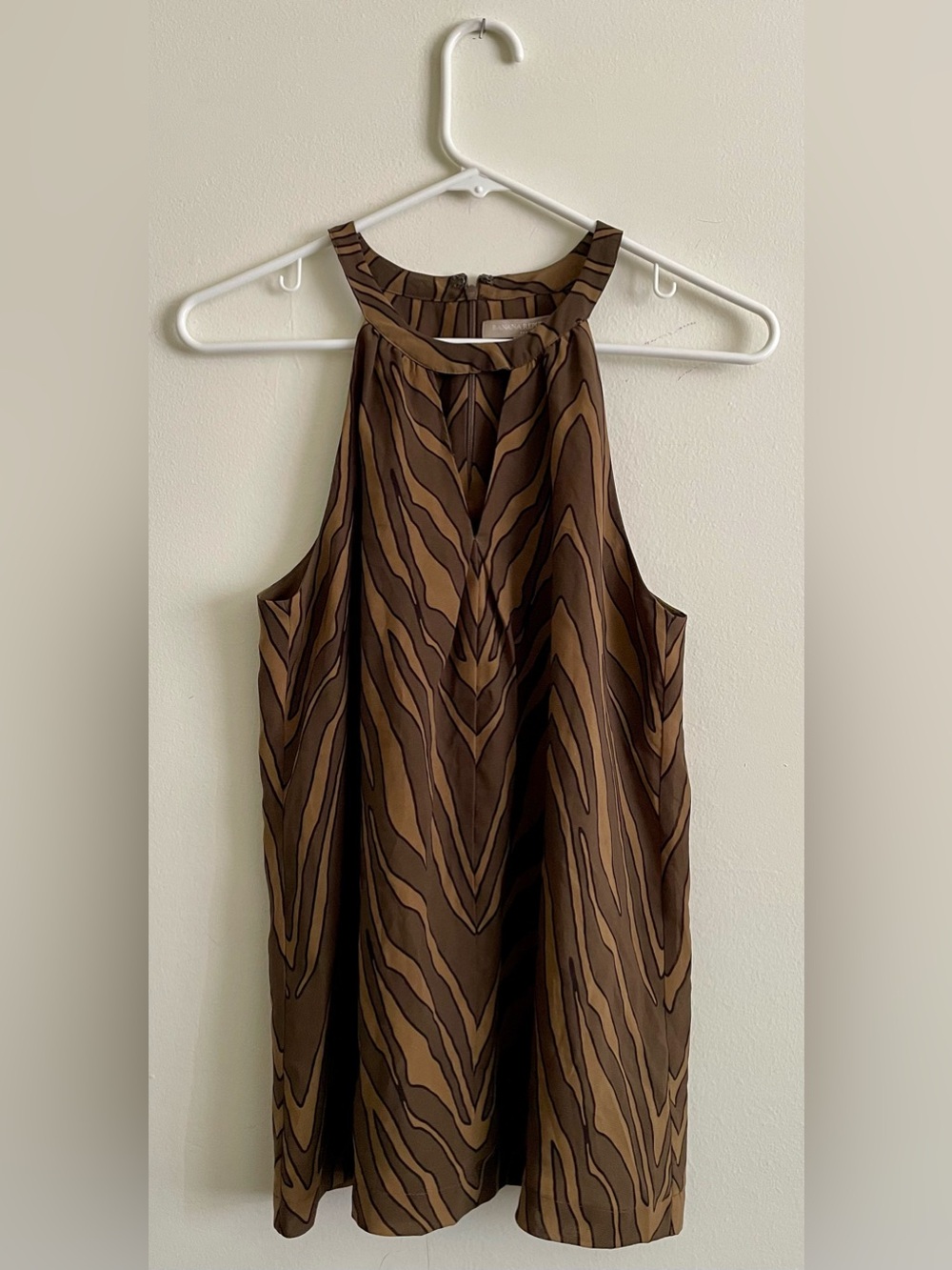 🍌 Banana Republic Brown Zebra-Print Blouse 🍌